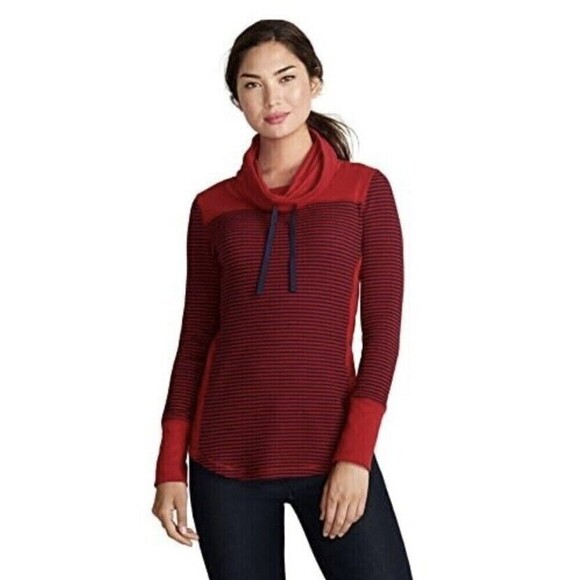 Eddie Bauer Women’s Outdoor Camp‎ Hiking Athleisure Drawstring Funnel Neck XL - Picture 1 of 10